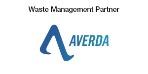 Logo of Averda, a waste management partner, displayed with the text Waste Management Partner above it.